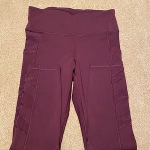 Athleta maroon leggings